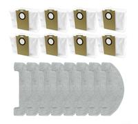 Vilgftyiet Kit de trapeador de microfibra y bolsas de polvo para robot aspirador MONSGA MR1, sistema de recogida de polvo de sellado fuerte para limpieza del hogar juego de piezas de repuesto