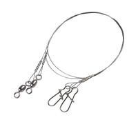 Vilgftyiet Línea de pesca de alambre de titanio de 7 x 7 con broche giratorio de doble bloqueo para peces depredadores, 30 cm, 14 kg/35 cm, 18 kg, paquete de 2