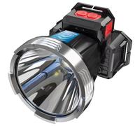 Vilgftyiet Linterna frontal LED recargable con sensor de movimiento de onda manual, función de banco de energía USB y diseño impermeable para senderismo y camping, color negro