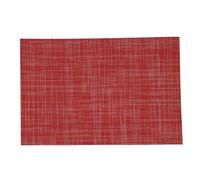 Vilgftyiet Mantel individual de PVC de color sólido para mesa de comedor, 45 x 30 cm, diseño de tejido grueso, rojo, azul, verde, negro, gris, marrón, beige, gris