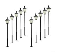 Vilgftyiet Modelo de tren luces de calle HO OO Escala LED Postes de lámpara 5.5cm Brillo blanco para Dioramas de construcción ferroviaria 10pcs