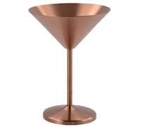 Vilgftyiet Moderna copa de cóctel de acero inoxidable en forma de V para champán y martini, elegante cuenco de postre de pie alto, herramienta de barra 304 para eventos de boda, tono dorado, tamaño