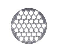 Vilgftyiet Molde ruso de bolas de masa hervida, molde de pelmeni con rueda de raviolis, prensa de bolas de masa de aleación de aluminio para pasta casera, color plateado