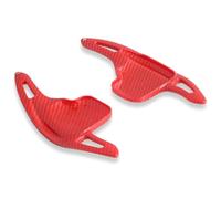 Vilgftyiet Paletas de cambio de volante para BMW Serie 1/2/3/4/5/6/7, X1/X2/X3/X4/X6, I8, Z4 (F10-F48, E89, F15-F39) - ABS, rojo/negro/fibra de carbono, 1 par