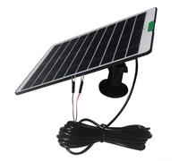 Vilgftyiet Panel solar para timbre Ring Video Doorbell 4 3 3 Plus 2, cargador monocristalino resistente a la intemperie de 5 W con cable de 3 metros, para alimentación continua y seguridad del hogar