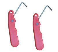 Vilgftyiet Paquete de 2 cordones de hockey para patines de hielo y ruedas, cierres de cordones de polipropileno y acero inoxidable, 9,5 cm de longitud, rojo/negro