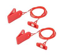 Vilgftyiet Paquete de 2 llaves de seguridad magnéticas de repuesto para la mayoría de los modelos, incluyendo NordicTrack y ProForm - Plástico ABS, 15 x 40 mm y 17 x 42 mm, rojo 15 x 40