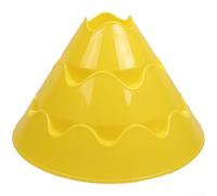 Vilgftyiet Paquete de 4 conos de disco multicolor grandes marcadores de fútbol para educación física, equipo de entrenamiento de velocidad, 25 x 15 cm (amarillo)