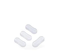 Vilgftyiet Paquete de 4 protectores de silicona para asiento de inodoro, adhesivos fuertes para reducción de ruido, transparentes y fáciles de instalar