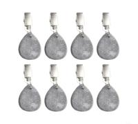 Vilgftyiet Paquete de 8 pesos de mantel para uso en exteriores, piedra resistente y clips para asegurar manteles en el viento, perchas decorativas inoxidables para picnic jardín, negro y gris (gris)