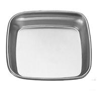 Vilgftyiet Plato de salsa de acero inoxidable 304, plato de condimento minimalista moderno para barbacoa coreana, cuenco de salsa de condimento con acabado lijado para restaurante en casa, platos de