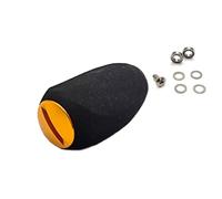 Vilgftyiet Pomo de mango de carrete giratorio para Daiwa y Shimano con junta de rodamiento, accesorio de agarre de carrete de pesca EVA, 38 x 24 mm, compatible con eje de 27 mm (dorado)