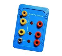 Vilgftyiet Probador de valla conductiva para lámina, espada y sable - Herramienta de verificación de circuito de doble enchufe y disparador de punta, carcasa de plástico, 8 x 5 x 4 cm, 152 g