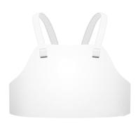 Vilgftyiet Protector de pecho para esgrima XS a XL para aluminio, espada y sable, protector de plástico ligero con parte trasera elástica ajustable, blanco, 200 g, adecuado para hombres y mujeres