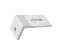 Vilgftyiet Soporte de aluminio de 90 grados en L para montaje en panel solar en RV, barco, techo fuera de la rejilla, kit de hardware ligero, color plateado (1 unidad)