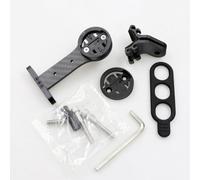 Vilgftyiet Soporte de fibra de carbono para manillar de bicicleta Garmin y cámaras de acción, 66 mm, 70 g, negro/rojo y negro