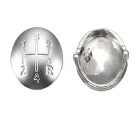 Vilgftyiet Tapa de palanca de cambios cromada para Renault Clio, Laguna, Kangoo & Twingo (1996-2011), cubierta de palanca de cambios manual de 5/6 velocidades, 38 mm de largo x 32 mm de ancho