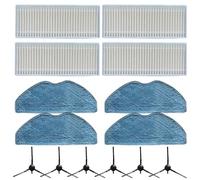 Vilgftyiet Tapo RVA300 RV10 RV30 - Kit de repuesto de cepillo lateral, filtro y paño de fregona, 4 filtros, 4 paños de fregona, 6 cepillos laterales
