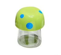 Vilgftyiet Tarro de almacenamiento hermético en forma de hongo para granos de café, granos, té, cocina, organización, recipiente de plástico con tapa en espiral, sellado de productos secos (300 ml