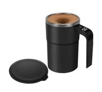 Vilgftyiet Taza de café recargable y autoagitable, taza mezcladora eléctrica de 380 ml con forro de acero inoxidable 304, licuadora portátil USB-C para batidos de proteínas y viajes (blanco)