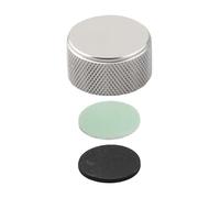 Vilgftyiet Tuerca de perilla de freno de aluminio con junta para carrete de pesca ABU C4 y Lei Qiang 5600, diámetro interior de 14 mm, rosca de 0,75 mm, color plateado