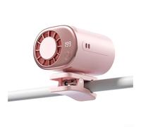 Vilgftyiet Ventilador de clip recargable por USB con 199 velocidades | Refrigerador portátil manos libres para cuello, cintura y clip para oficina, viajes y uso personal (modelo estándar rosa)