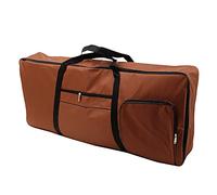 Vilihkc Funda para teclado de 61 teclas, portátil, duradera, impermeable, tela Oxford 600D con funda acolchada de algodón de 10 mm, bolsa de concierto de 40 x 16 x 6 pulgadas, Marrón oscuro, Clásico