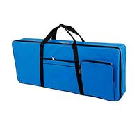 Vilihkc Funda para teclado de 61 teclas, portátil, duradera, impermeable, tela Oxford 600D con funda acolchada de algodón de 10 mm, bolsa de concierto de 40 x 16 x 6 pulgadas, Azul, Viajes