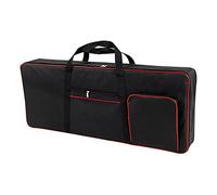 Vilihkc Funda para teclado de 61 teclas, portátil, duradera, impermeable, tela Oxford 600D con funda acolchada de algodón de 10 mm, bolsa de concierto de 40 x 16 x 6 pulgadas, NEGRO, Clásico