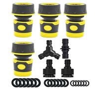 ViLiyDuo Juego de Conexión de Manguera de Jardín de 8 Piezas, Conector de Manguera, Conector Rápido de 3/4 de Pulgada, para Lavado de Automóviles y Conexión de Manguera
