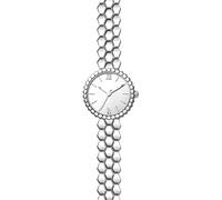 VILKFY Reloj de pulsera analógico para mujer, esfera pequeña, impermeable, de acero inoxidable, estilo retro, informal, de cuarzo, plateado blanco, Moda