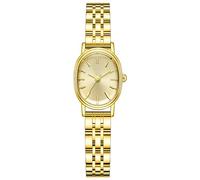 VILKFY Reloj pequeño dorado para mujer, esfera ovalada, correa de acero inoxidable, resistente al agua, reloj de cuarzo, Oro, Moda