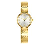 VILKFY Relojes de moda para mujer, acero inoxidable, impermeable, analógico, de cuarzo, reloj de pulsera dorado, Dorado, blanco, Moda