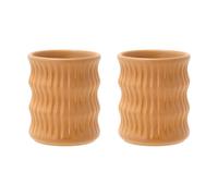 Villa Collection 4 Tazas Styles con diseño acanalado 30 cl Amber