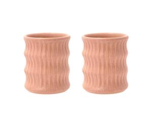 Villa Collection 4 Tazas Styles con diseño acanalado 30 cl Rosa