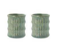 Villa Collection 4 Tazas Styles con diseño acanalado 30 cl Verde