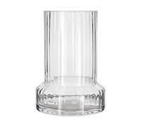 Villa Collection Jarrón de vidrio Hvils acanalado Ø21 cm Clear