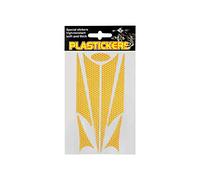 Villa D '5723 Juego de Pegatinas Reflectantes perfilados plastickers para Moto, Amarillo