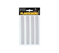 Villa D '5727 Juego de Pegatinas Reflectantes plastickers para Moto, Color Blanco