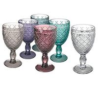 Villa d’Este Home Tivoli 5907722 Castle-Juego de 6 Copas de Vino de 280 ml de Cristal, Vidrio