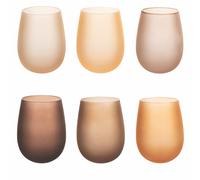 Villa d’Este Home Tivoli Happy Hour Chocolate - Juego de 6 vasos de agua congelada de cristal (500 ml)