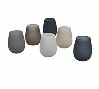 Villa d’Este Home Tivoli Happy Hour Stones - Juego de 6 vasos de agua congelada de cristal (500 ml)