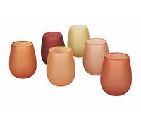 Villa d’Este Home Tivoli Happy Hour Sunset - Juego de 6 vasos de agua congelada de cristal (500 ml)