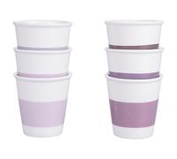 Villa d'Este Home Tivoli 1996 Daily Provence - Juego de 6 tazas de café (60 ml, porcelana), diseño de rayas