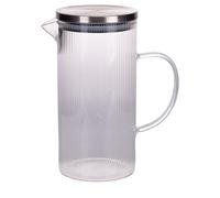 Villa d'Este Home Tivoli 1996 Jarra de cristal de borosilicato, 1,4 l, tapa de acero inoxidable, vidrio