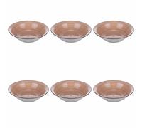 Villa d'Este Home Tivoli 1996 Juego de 6 platos hondos de 21,2 cm de diámetro, de gres pintados a mano, terracota, 4 tonos