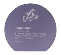 Villa d'Este Home Tivoli 1996 Mantel Individual de Media Luna, Juego de 6 Unidades, de PVC, Gris Antracita, 37,5 x 34,5 cm