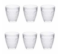 Villa d'Este Home Tivoli 1996 New Marrakech - Juego de 6 vasos de agua (330 ml, cristal, superficie trabajada)