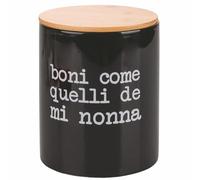 Villa d'Este Home Tivoli 1996 S.P.Q.eRe - Tarro para galletas (2 L, cerámica, tapa de bambú)