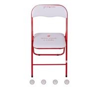 Villa d'Este Home Tivoli 1996 Silla Plegable de Grandes Amori, Ahorra Espacio, de Acero al Carbono y MDF revestida de PVC, Surtido, 44 x 45 x 79 cm
